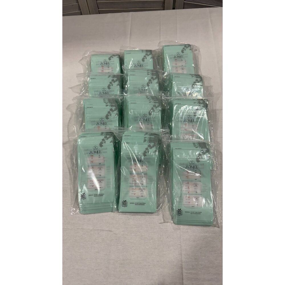 Zomee 360 Count Double Zip Breast Milk Storage Bags 8oz 240mL Freezer Safe